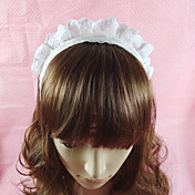 Handmade White Ruffle Lace Country Lolita Headband