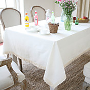 Linen/Rayon Table Cloth In Different Solid Color