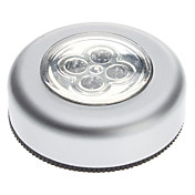 4 LED a luce bianca toccare la lampada rotonda con Adesivo per Office Home Auto (3xAAA)
