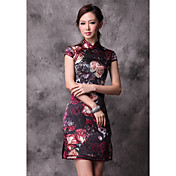 Women's High End Vintage Heavy Silk Chinese Dress