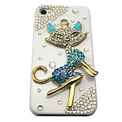 Strass Sexy modello Custodia Cat rigida per iPhone 4/4S