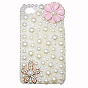 rosso bowknot caso teschio di diamanti difficile per iPhone 4/4S
