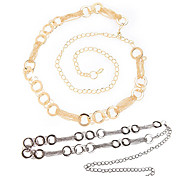 Damenmode Einfache Color Metal Cirques Gürtel