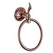 Antikk stil Rose Gold Finish Veggmontert Brass Circle Ring Towel Ring