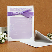 Elegant Style Wedding Invitation With Ribbon (Set of 50)
