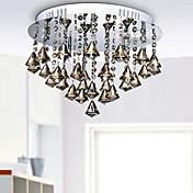100W Modern Artistic Ceiling Light with 5 Lights and Crystal Bead Pendants