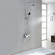 Digitale LCD-Bildschirm Thermostatische Chrome Finish Contemporary Style Duscharmatur mit 8 "Showhead + Handheld