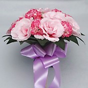Jolie ronde satin de mariée Bouquet Forme