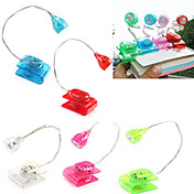 Creativo Mini lampada da lettura Desk libro LED con clip (colore casuale)