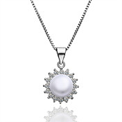 Chic Cuprum mit Zirkonia / Pearl Damen: Halsketten