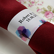 Personalisierte Paper Napkin Ring - Colorful Print (Set von 50)