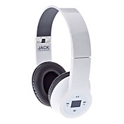 De alta calidad para auriculares estéreo Jack-603 con FM, Pantalla LED (White)