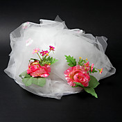 Fashion Satin / Spitze mit Blume Hochzeit / Feiern / Flitterwochen Hat