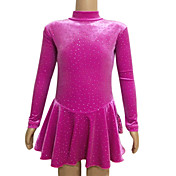 Korea Velvet Figure Skating Clothing Rose
