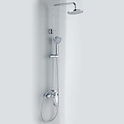 Contemporary Style Chrome Finish Duscharmatur mit Durchmesser 20cm Duschkopf + Handbrause