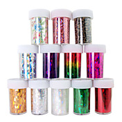 12st Laserfolie Nageldekorationen Sternenhimmel Nagel Sticker no.1-12 (150x6x0.1cm)