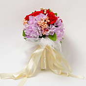 Belle ronde bouquet main-attaché de mariée rouge de mariage de forme