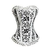 Polyester Strapless Front Busk Closure Corsets Wedding Shapewear