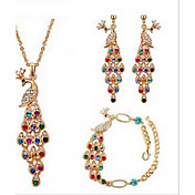 Gorgeous Alloy With Crystal Women's Jewelry Set Including Necklace,Earrings,Bracelet