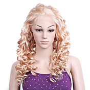 With Stretch On The Crown French Curly 22" 100% Indian Remy Full Swiss Lace Wig