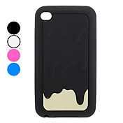 3D Design Ice-Cream Pattern Soft Case til iPod Touch 4 (Assorterede farver)