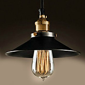 60W natuur geïnspireerd Moderne Hanger met Mysterious Black Metal Shade