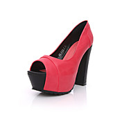 Chic Leatherette Chunky Heel Pumps Parti / Evening Sko (Flere farger)