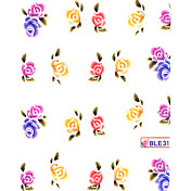 5PCS Wasser Transfer Printing Nail Stickers NO.17 Multi-Pattern