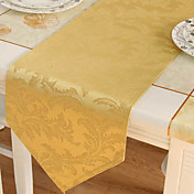 Classic Polyester Jacquard Floral Piece Dye Table Runners