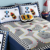 3PCS Racing Theme Baumwolle in voller Quilt Set