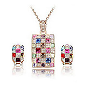 Unique Alloy With Crystal/ Rhinestone Women's Jewelry Set Including Necklace,Earrings