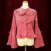 Horse-Hoof-Shaped Cuff Long Sleeve Cotton Aristocrat Lolita Blouse