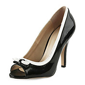 Chic Leatherette Stiletto Heel Peep Toe With Party / Evening Shoes