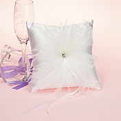 Nice Satin Wedding Ring Pillow With Feather (More Colors)