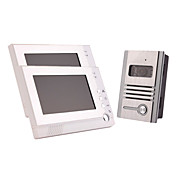 Two 7 Inch Color LCD Video Door Phone with  Alloy Camera (Indoor Unit Take And Store 100pcs Photo)