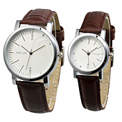 Fashion PU-Runde Glas mit Bergkristall Paare 'Watch Mehr Farben (A Pair)