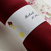 Personalisierte Paper Napkin Ring - Braut (Set von 50)