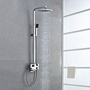 Digitale LCD-Bildschirm Thermostatic Contemporary Style Chrome Finish Duscharmatur mit 8 "Showhead + Handheld