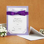 Elegant Design Wedding Invitation With Ribbon (Set of 50)