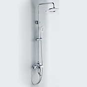 Chrome Finish Contemporary Style Duscharmatur mit 24,8 x 18cm Duschkopf + Handbrause