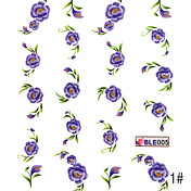 3PCS Wasser Transfer Printing Nail Stickers NO.11 (verschiedene Farben)