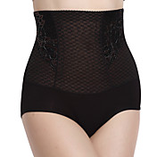 Chinlon Cintura Alta Com Jacquard Breve Shapewear