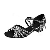 Customized Suede Ankle Strap Latin / Ballroom  Women's Dance Shoes With Buckle
