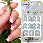 3PCS Mixed-style Paper Nail Art Image Stamp Stickers LK Series No.30