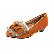 Suede Low Heel Loafers & Slip-ons With Fur Party / Evening Shoes (More Colors)