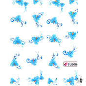 3PCS Water Transfer Printing Nail Stickers NO.13(Assorted Colors)