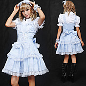 Short Sleeve Short Cotton Little Princess Sweet Lolita Dress with Bow