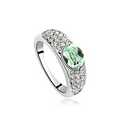 Sjarmerende platinert legering og Crystal Ring (flere farger)