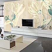 Gedroogde Bloemen Botanische Natuur Mural