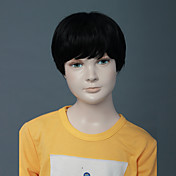 Capless High Quality Synthetic Black Short Children's Hair